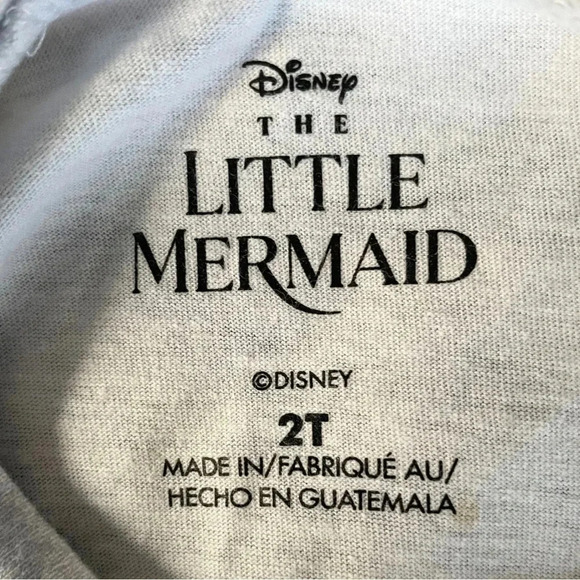 The Little Mermaid Toddler Disney Short Sleeve Crew Neck Tee - Size 2T - Picture 2 of 5